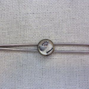 Vintage Schnauzer Dog Silver Tone Tie Clasp